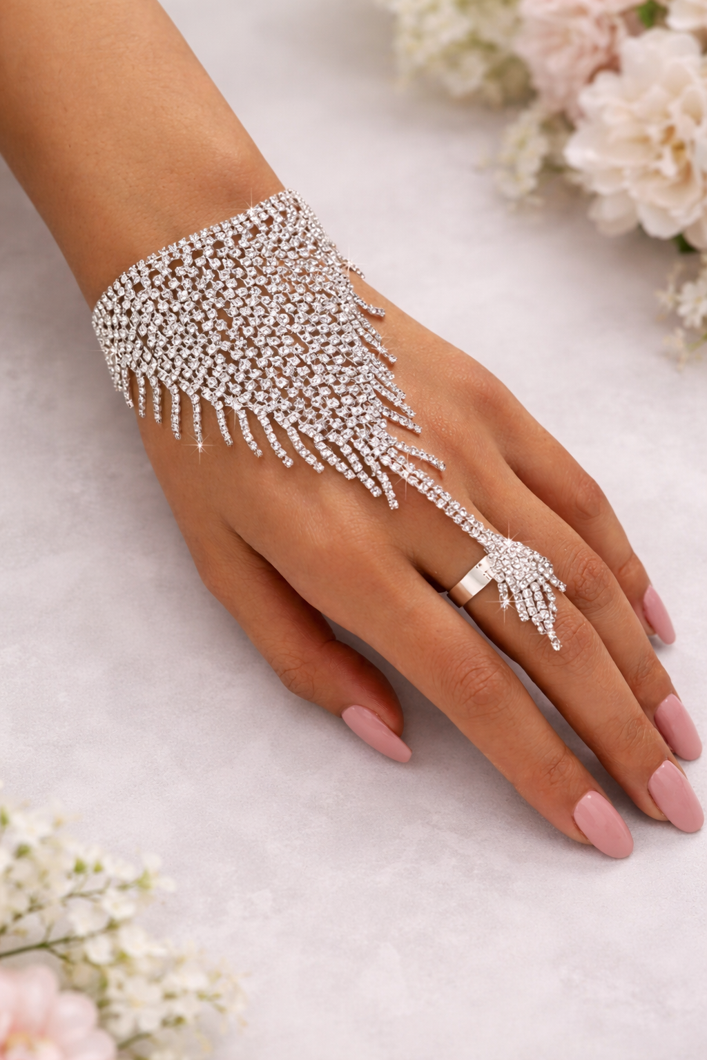 Raindrop Diamond Ring-Bracelet
