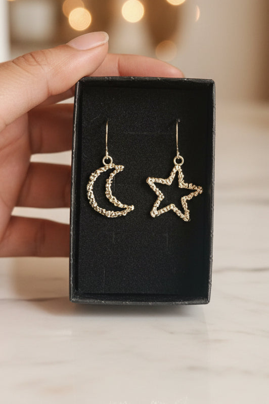 Pendientes luna y estrella