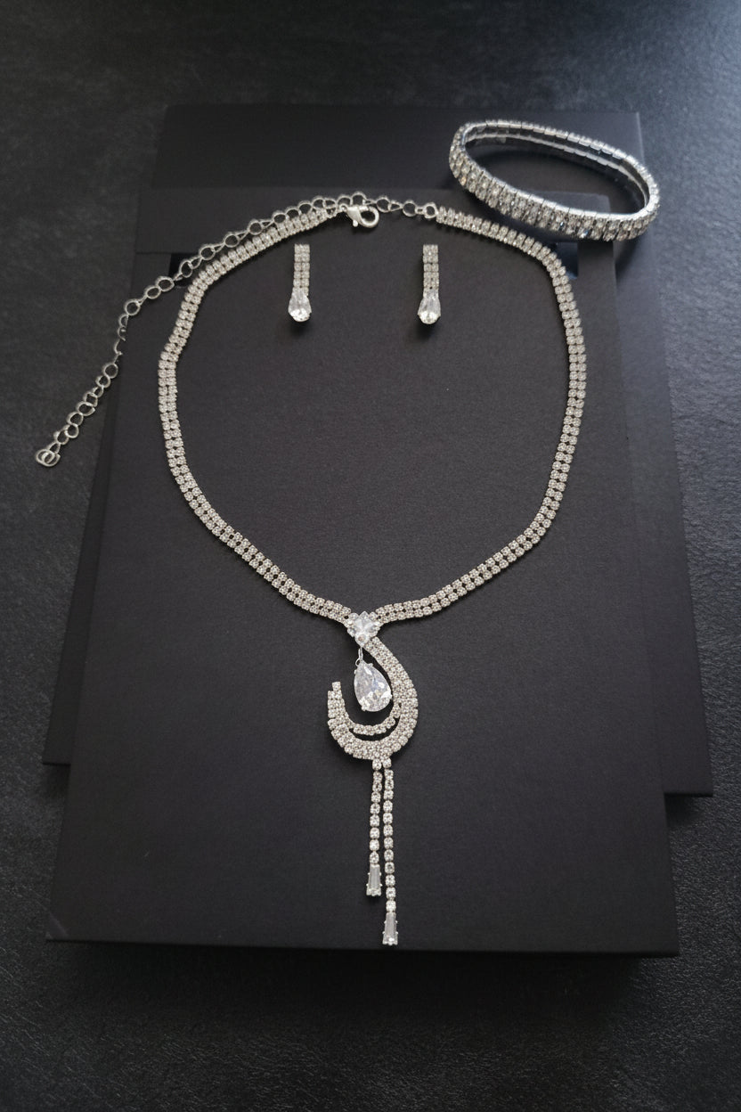 Conjunto media luna plateada