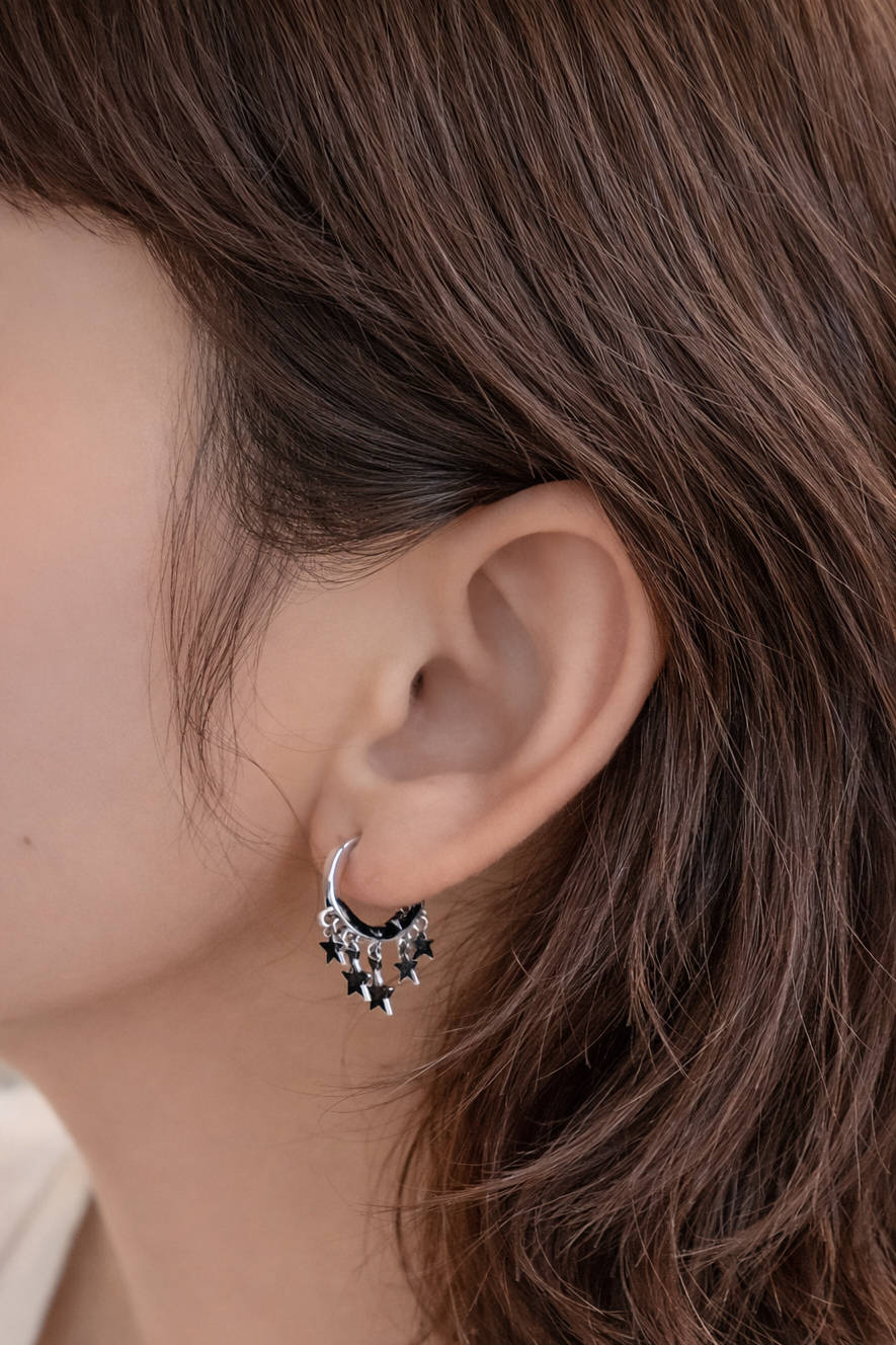 Sparkle Hoops - Silver