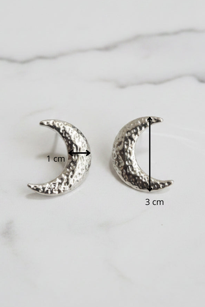 Pendientes textura de luna