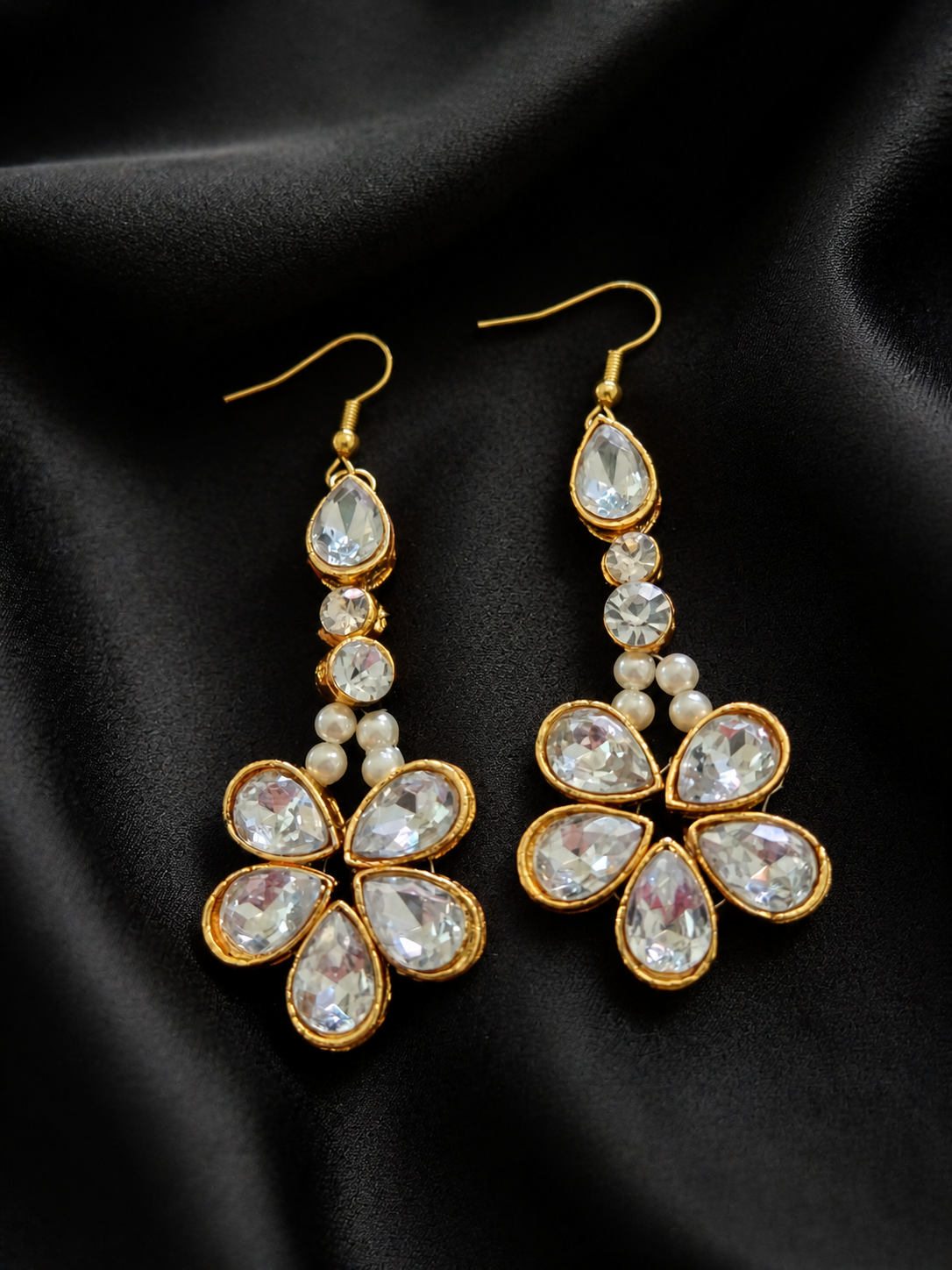 Pendientes pétalos de cristal