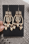 Handmade Pearl Flower Earrings