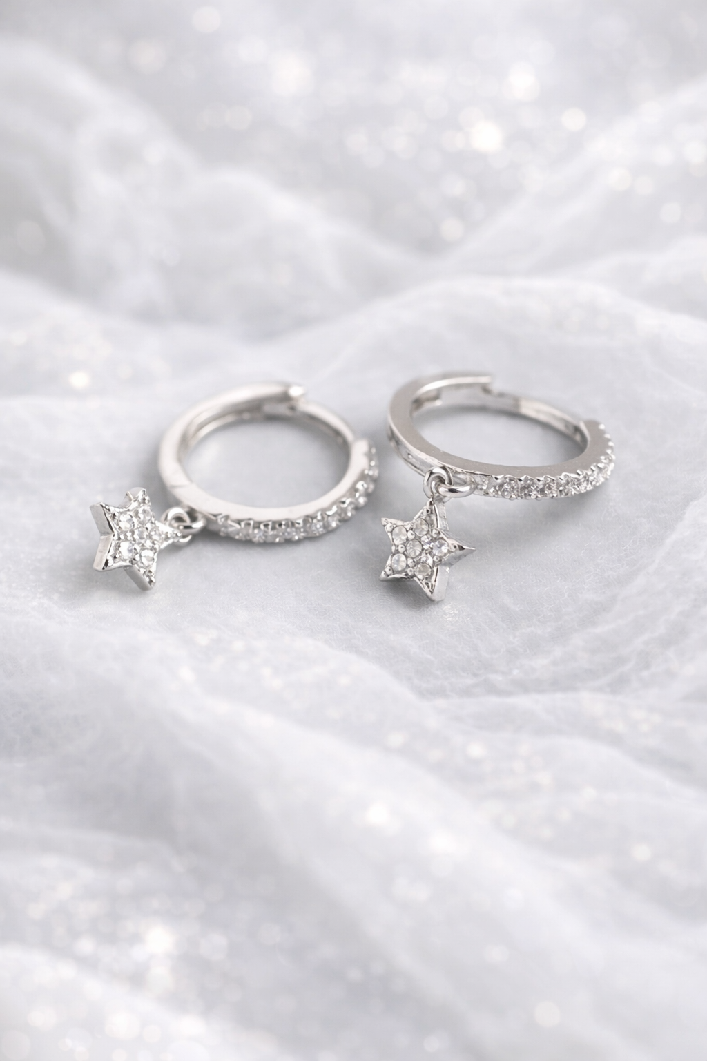 Nova star earrings - silver