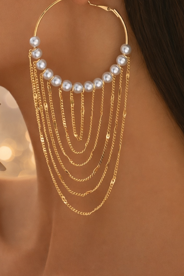 Golden Waterfall Earrings