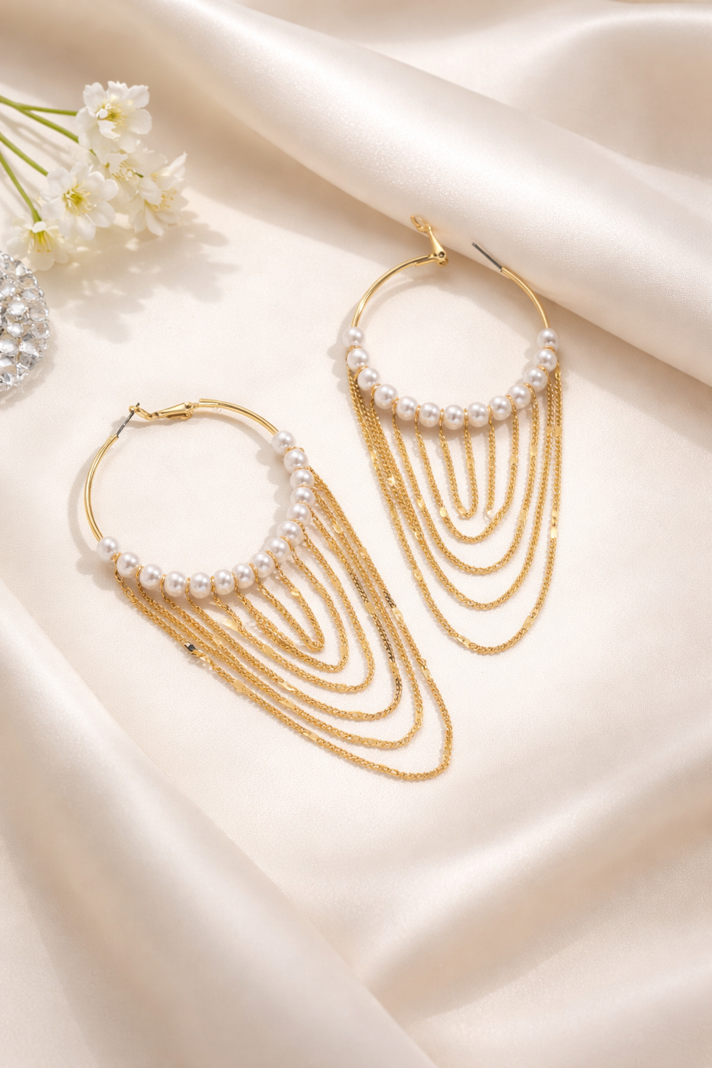 Golden Waterfall Earrings