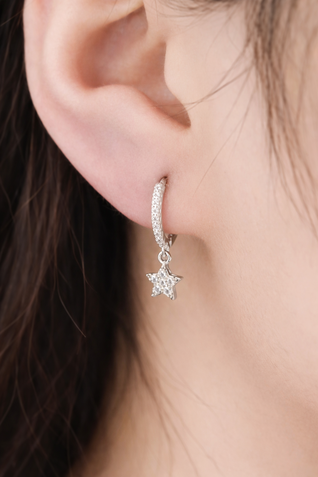 Pendientes estrella nova - plateado