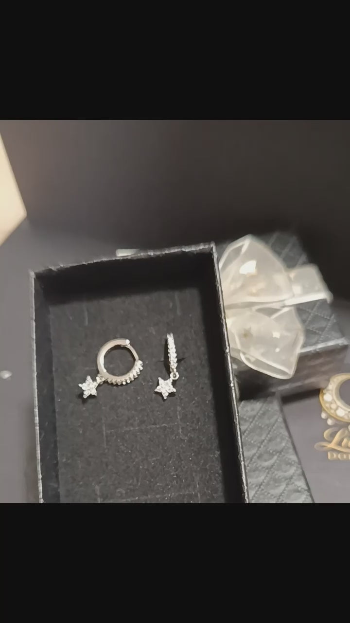 Nova star earrings - silver