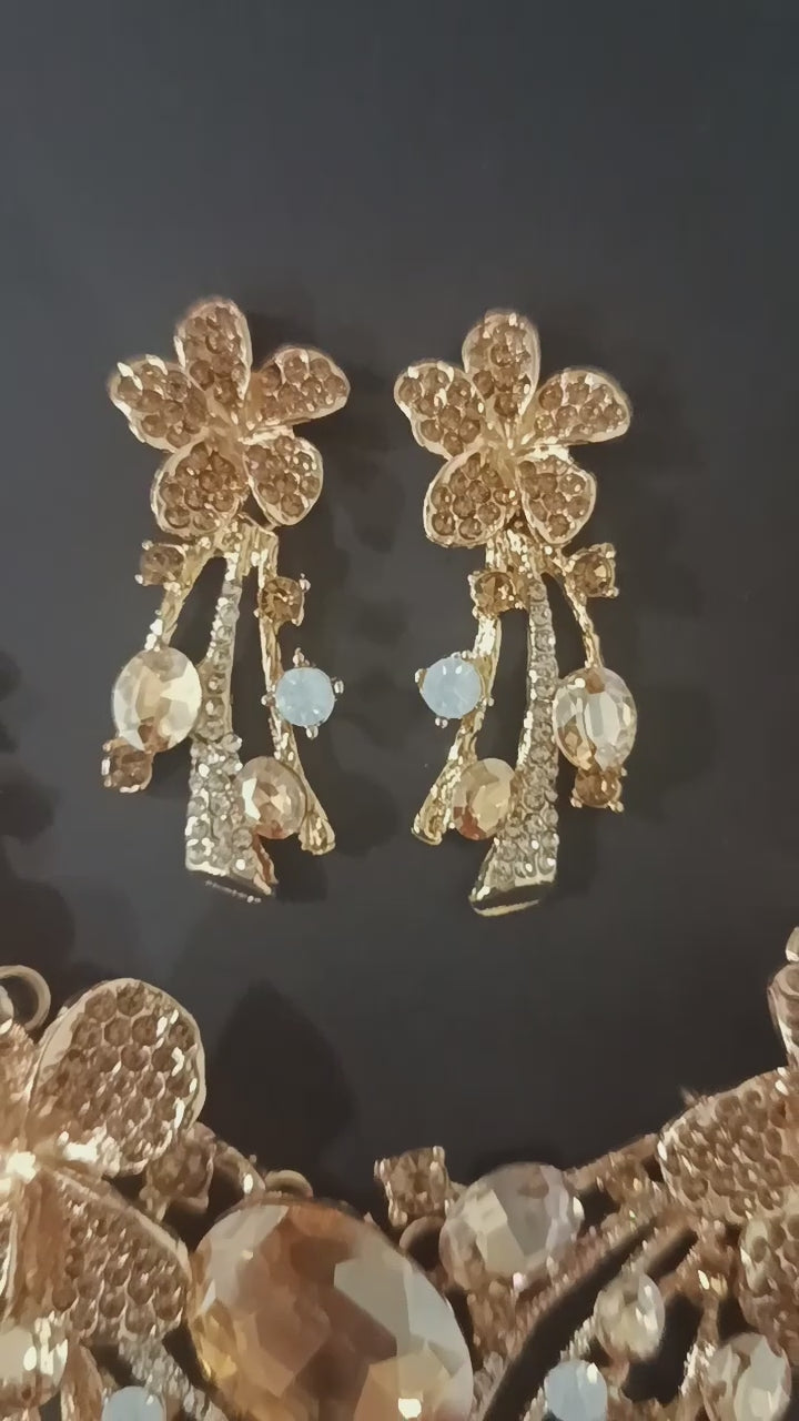 Flor de cristal - Dorado