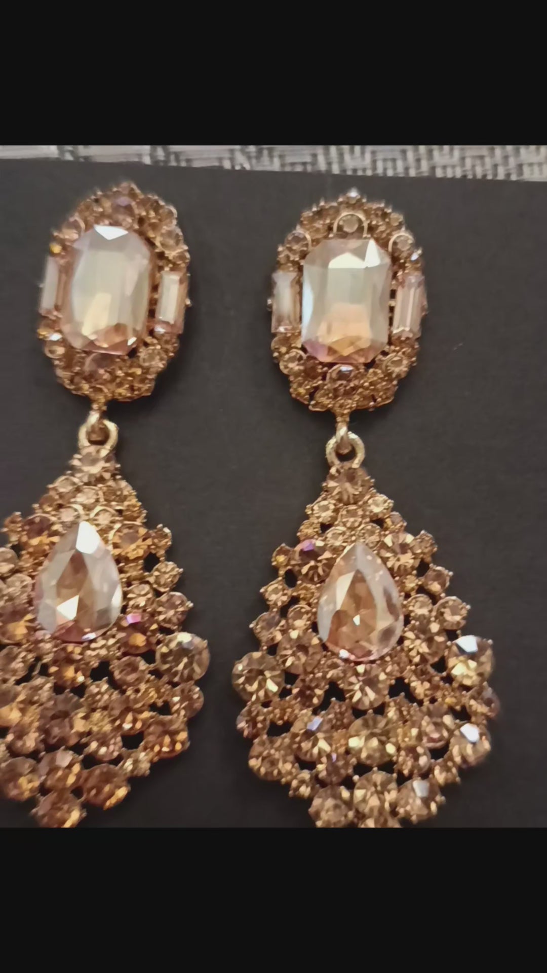 Pendientes destello real - ámbar