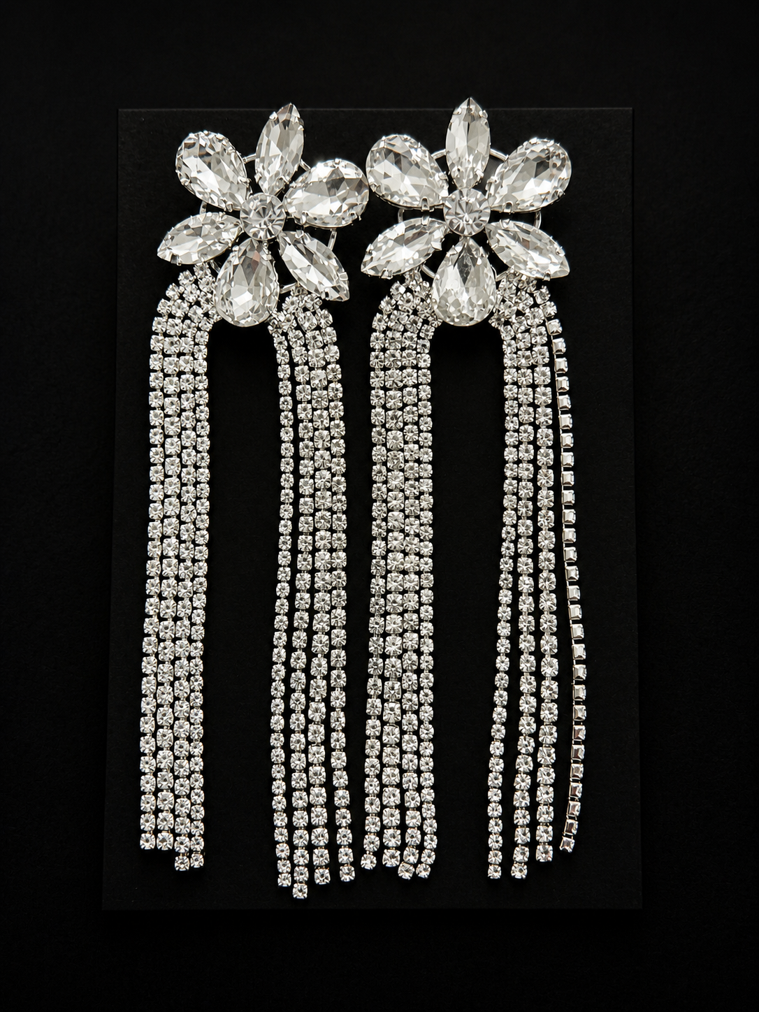 Pendientes flor radiante - Plateado