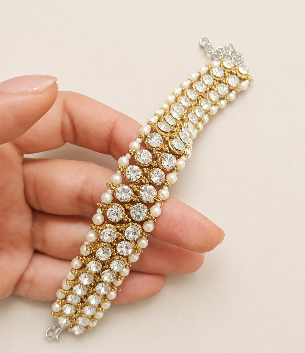 Pulsera Brillo & Perlas